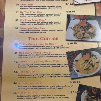 My Thai Cuisine - Menu  Instagram: RealRonaldReviews - Thai Near Me - Ripon, California