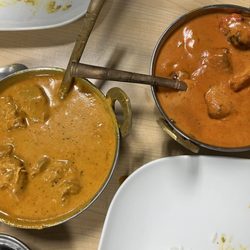 Indian Delicacies - Chicken Korma and Chicken tikka masala, excellent!