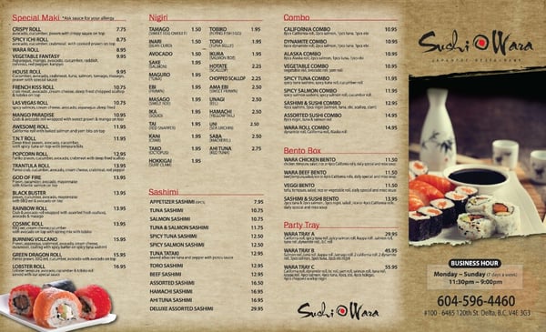 Menu photo 8 Sushi Wara Delta, BC