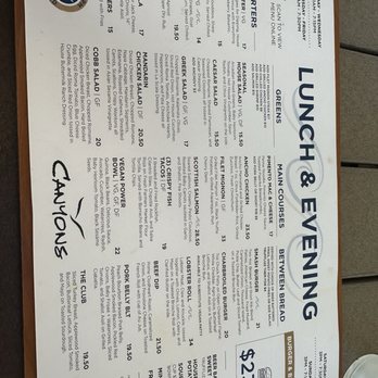 Canyons Restaurant at The Crossings - Lunch menu - New American Near Me - Carlsbad, California