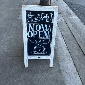 Mychal's Cafe - Cafe Front Sign - Coffee & Tea Near Me - Redondo Beach, California