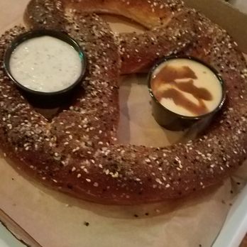 1608 Crafthouse - Big was pretzel.. no joke. Comes in a pizza box with 2 dipping sauces. - Gastropubs Near Me - Virginia Beach, Virginia 1608 Crafthouse - Big was pretzel.. no joke. Comes in a pizza box with 2 dipping sauces. - Gastropubs Near Me - Virginia Beach, Virginia