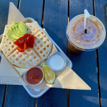 Amstrdm Coffee House - Brunchwrap and a autumn spice cold brew - Coffee & Tea Near Me - Paso Robles, California Amstrdm Coffee House - Brunchwrap and a autumn spice cold brew - Coffee & Tea Near Me - Paso Robles, California