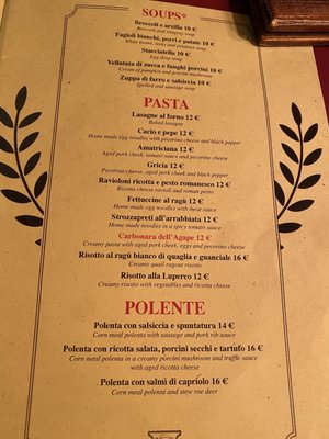 Menu photo 3 Taverna Agàpe Rome, RM