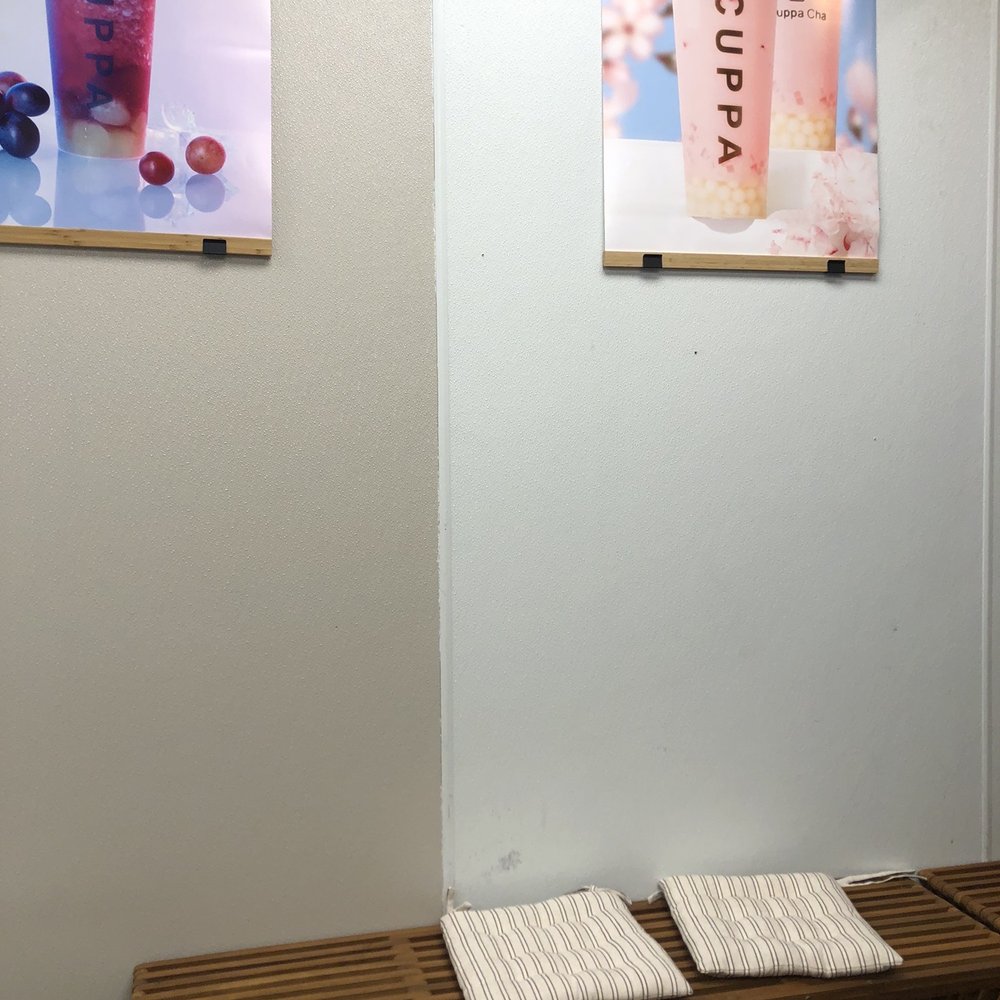 Cuppa Cha - a wooden bench in a coffee shop - Bubble Tea Near Me - Columbus, Ohio Cuppa Cha - a wooden bench in a coffee shop - Bubble Tea Near Me - Columbus, Ohio
