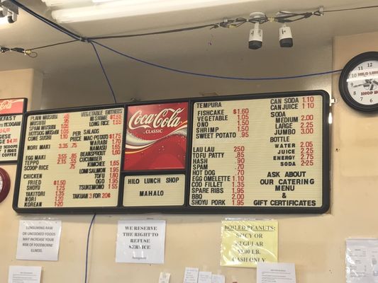 Menu photo 4 Hilo Lunch Shop Hilo, HI