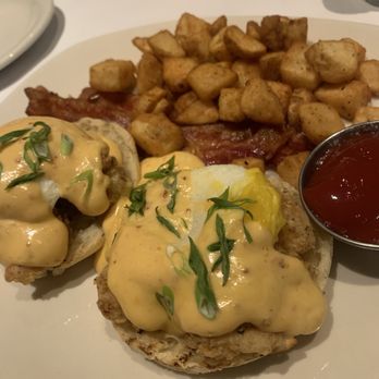 Bonefish Grill - Bang Bang Shrimp Benedict with Potatoes. - Seafood Near Me - Indianapolis, Indiana Bonefish Grill - Bang Bang Shrimp Benedict with Potatoes. - Seafood Near Me - Indianapolis, Indiana