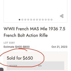 Vogt Auction Galleries - Winner's bid of $650