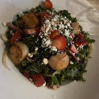 Lure Fish House - Strawberry Kale Salad with scallops - Seafood Near Me - Porter Ranch, California Lure Fish House - Strawberry Kale Salad with scallops - Seafood Near Me - Porter Ranch, California