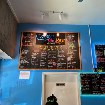 How We Roll Ice Cream - Love the huge menu board right when you walk in. - Desserts Near Me - Visalia, California How We Roll Ice Cream - Love the huge menu board right when you walk in. - Desserts Near Me - Visalia, California