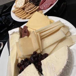 A mix of cheeses I bought from the shop: Griffen, double and triple cream Brie, Gouda, and some fancy Spanish cheese too.