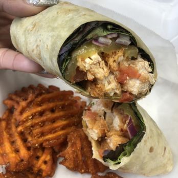 Vinson's Pub And Eatery - Buffalo chicken wrap with onions. Amazing! - American Near Me - Clayton, North Carolina