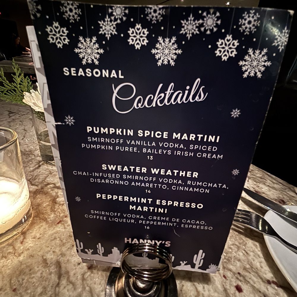 Hanny's - Seasonal cocktail menu - Lounges Near Me - Phoenix, Arizona