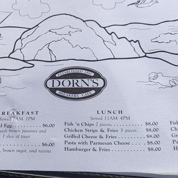 Dorn's Original Breakers Cafe - Kids menu - Seafood Near Me - Morro Bay, California Dorn's Original Breakers Cafe - Kids menu - Seafood Near Me - Morro Bay, California
