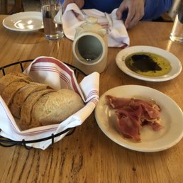 Complimentary meat and bread