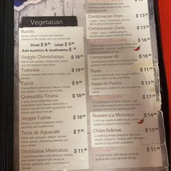 Margarita's Mexican Restaurant - Menu