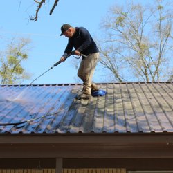 Storekeeper Power Washing and Graffiti Removal - Pressure Washing a Metal Roof