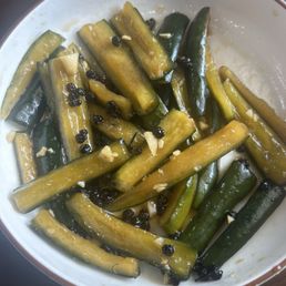 Cucumber salad. Hubby loved but I found the amount of raw garlic too much.