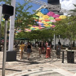 Giralda Plaza has become a photo opportunity ever since the Umbrella Sky Project came. Giralda Plaza has become a photo opportunity ever since the Umbrella Sky Project came.