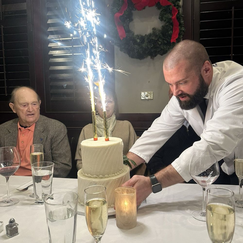 Rick Erwin's Eastside - I brought this cake but they put these candles on for us - Steakhouses Near Me - Greenville, South Carolina Rick Erwin's Eastside - I brought this cake but they put these candles on for us - Steakhouses Near Me - Greenville, South Carolina