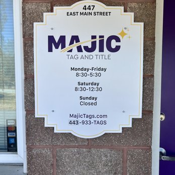 Majic Tag And Title - Registration Services Near Me - Westminster, Maryland Majic Tag And Title - Registration Services Near Me - Westminster, Maryland