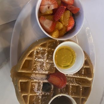The Dining Experience - Waffle and fresh fruit - Breakfast & Brunch Near Me - Fairburn, Georgia