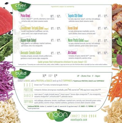 Menu photo 2 Noon Tupelo, MS Menu photo 2 Noon Tupelo, MS
