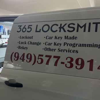 365 Locksmith - Service van - Keys & Locksmiths Near Me - Irvine, California