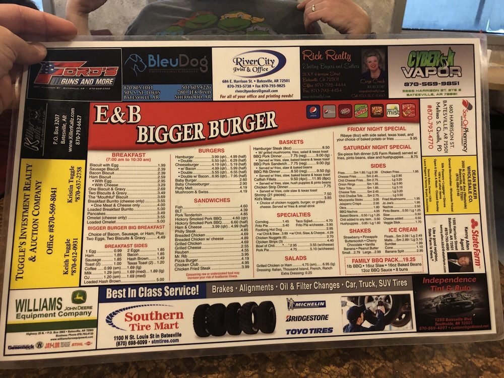 E&B BIGGER BURGER Updated October 2024 2170 N Central Ave