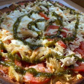 Rivermont Pizza - Pistachio Pesto. Fresh chicken. - Pizza Near Me - Lynchburg, Virginia Rivermont Pizza - Pistachio Pesto. Fresh chicken. - Pizza Near Me - Lynchburg, Virginia