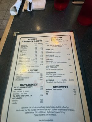 Menu photo 1 Dixie Chicken and Ribs New Orleans, LA Menu photo 1 Dixie Chicken and Ribs New Orleans, LA