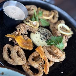 The Periodic Table - Calamari with panko and tempura batter. Delicious!