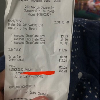 Tropical Smoothie Cafe - Receipts - Juice Bars & Smoothies Near Me - Summerville, South Carolina Tropical Smoothie Cafe - Receipts - Juice Bars & Smoothies Near Me - Summerville, South Carolina