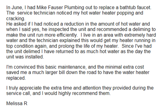 Slide of Mike Fauser Plumbing