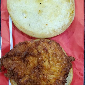 Chick-fil-A - Inside of spicy chicken sandwich - Fast Food Near Me - Mesa, Arizona Chick-fil-A - Inside of spicy chicken sandwich - Fast Food Near Me - Mesa, Arizona