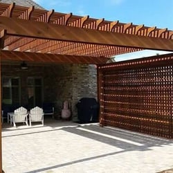 Gardentown - Here's one of the pergolas that The Gardentown staff put together. Great shade in the summer time and multi-purposeful in other seasons.