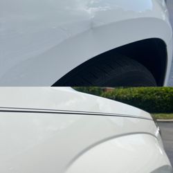 Dent King - Dent repair on the body-line of a GMC. Call today for a quote