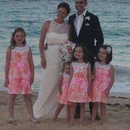 Destination wedding in Punta Cana. New husband and our flower girls Destination wedding in Punta Cana. New husband and our flower girls