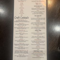 Latitude 39 - 2026 Bar Menu