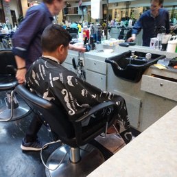 Baby boy getting a fresh cut