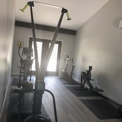Cardio gym, all new equipment, A/C, open 24-7!