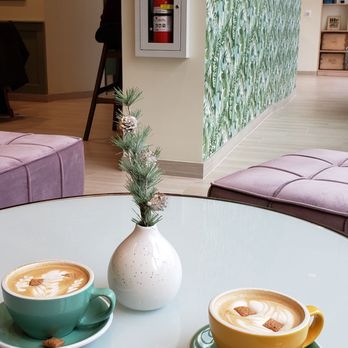 Ideology Coffee - Latte from my seat in the back. - Coffee & Tea Near Me - Glendale, California