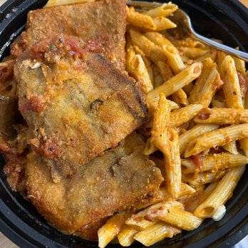 Luca Brasi's Deli - Penne Alla Vodka with eggplant parm. Inedible! - Delis Near Me - Hoboken, New Jersey