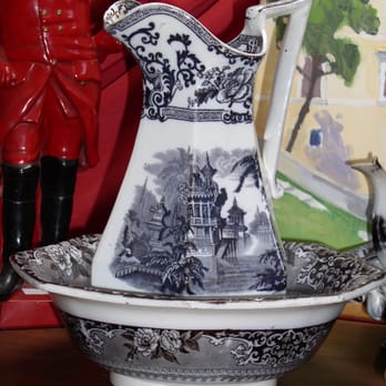 Millbrook Antiques Mall M A M - Victorian transferware pitcher and bowl. - Antiques Near Me - Millbrook, New York Millbrook Antiques Mall M A M - Victorian transferware pitcher and bowl. - Antiques Near Me - Millbrook, New York