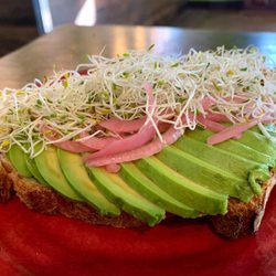 Manzanita Roasting Company and Coffee House - Avo toast with house pickled onions