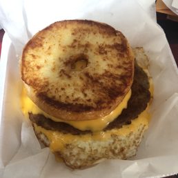 Sausage & Egg Grilled Cheese Donut Sandwich