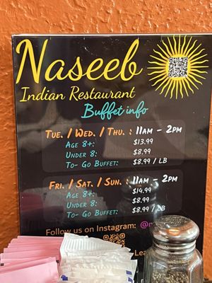 Menu photo 1 Naseeb Indian Restaurant Sugar Land, TX Menu photo 1 Naseeb Indian Restaurant Sugar Land, TX