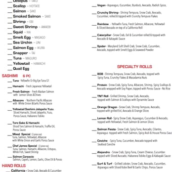 James Place - Sushi menu from jamesplacesd.com - Asian Fusion Near Me - San Diego, California James Place - Sushi menu from jamesplacesd.com - Asian Fusion Near Me - San Diego, California