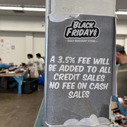 Black Fridays - Bring cash