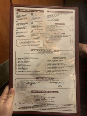 Menu photo 3 Chan's Chinese Restaurant Bend, OR